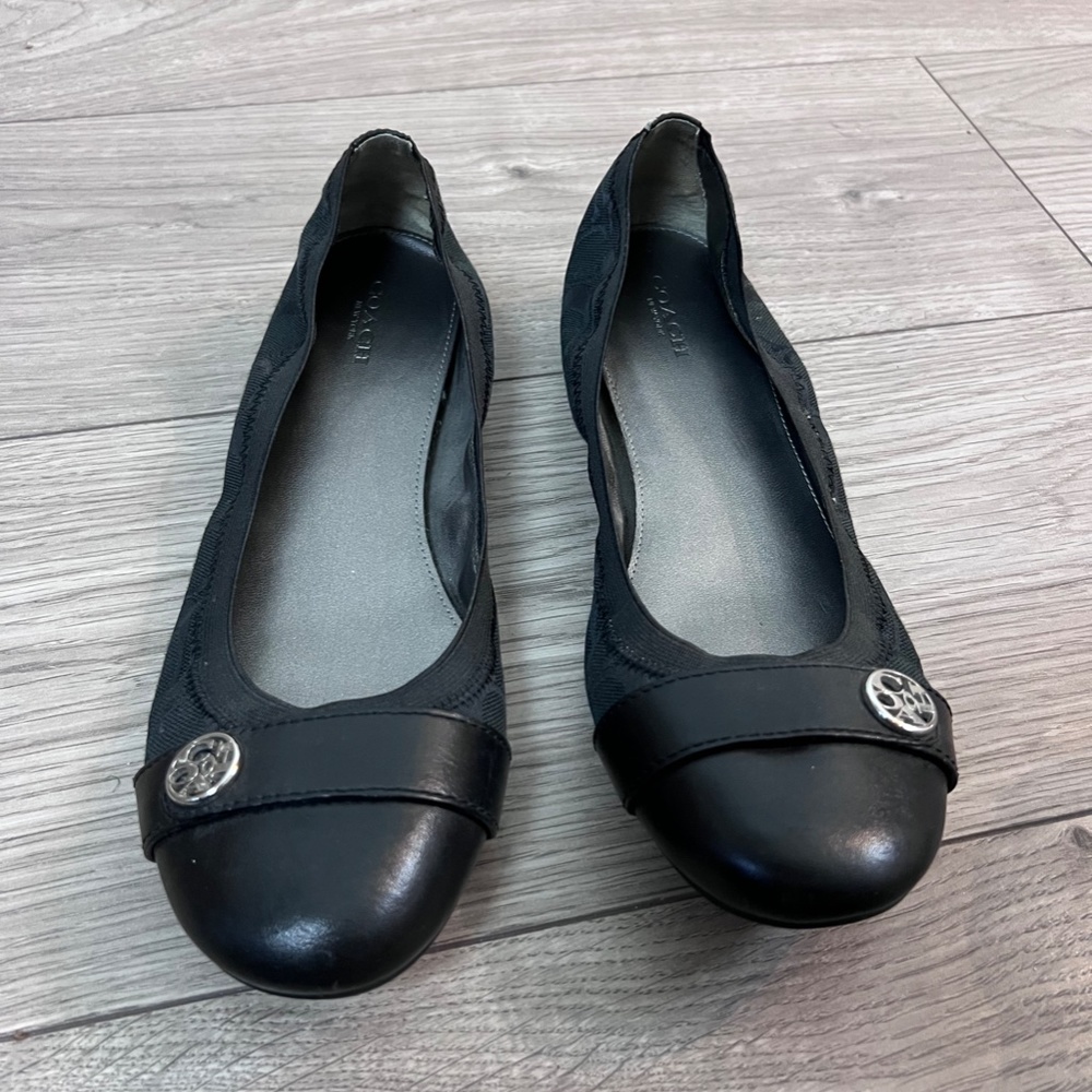 Women's Coach Ballet Flats Black 10